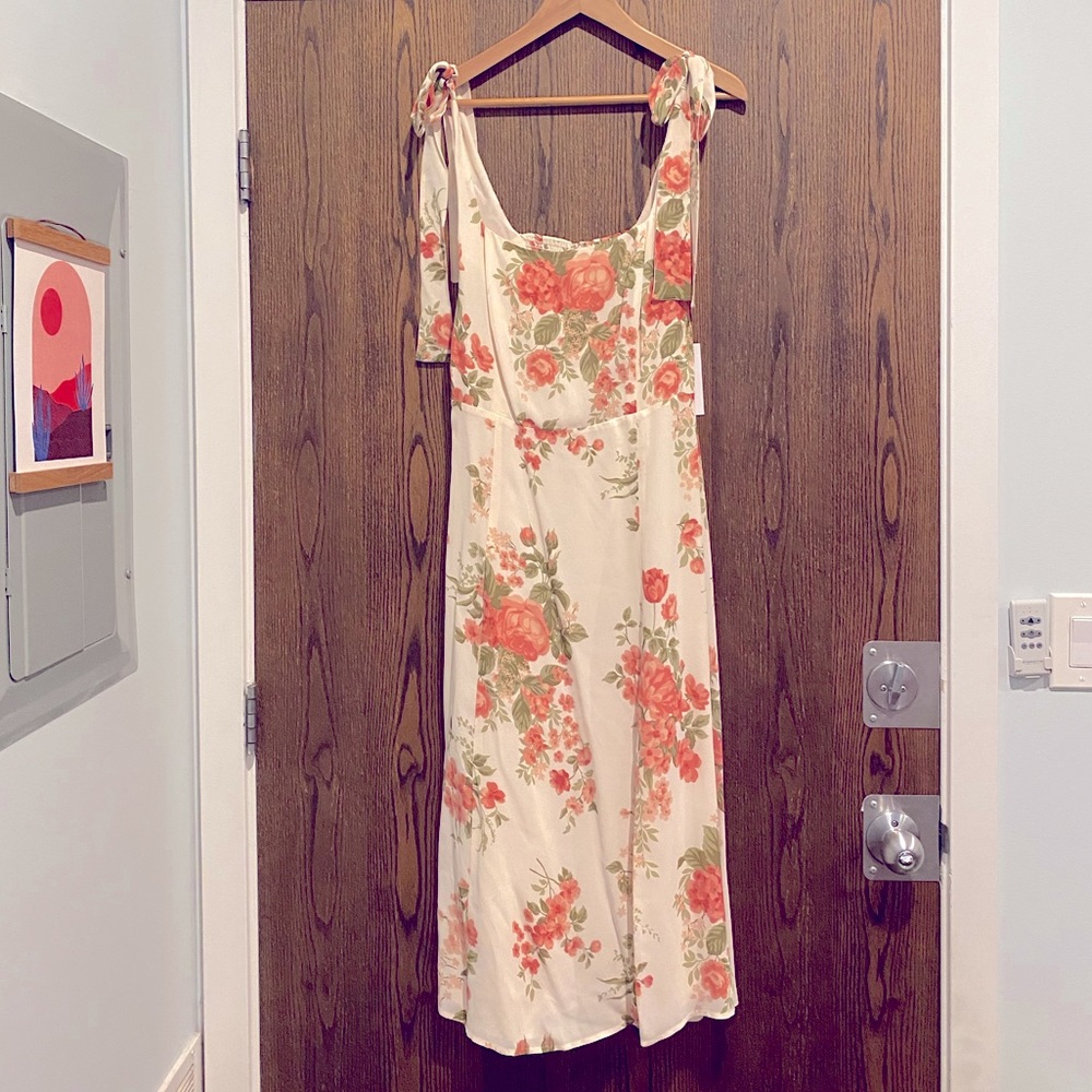 Reformation Twilight Tie-Straps Midi Dress